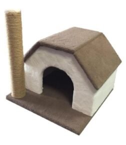 Tek Katlı Kedi Oyun Evi Ve Tırmalama Tahtası