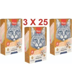 3 Paket Creamy Karışık Krema Sıvı Kedi Ödül Maması 75 Adet