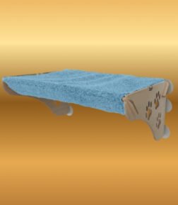 Petse Büyük Boy Ahşap Cama Yapışan Kedi Yatağı Vantuzlu