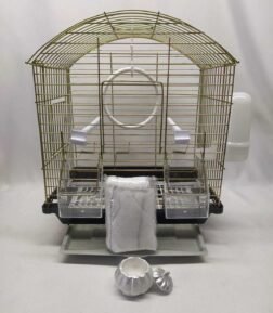 Çift Kapılı 30x23x37(yükseklik) Izgaralı Ve Çekmeceli Muhabbet Kuşu Kafesi Kuş Kafesi