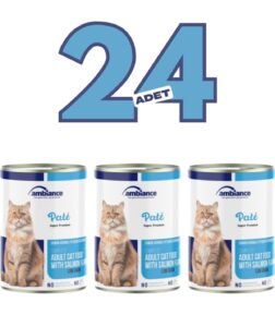 24 Adet Yetişkin Kediler Için Somonlu Yaş Mama 400 gr