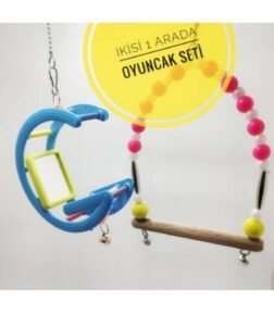 Muhabbet Kuşu , Forpus, Cennet, Sevda Papaganı Boncuklu Salıncak Ve Aynalı Zilli Gondol