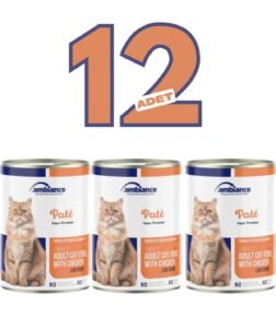 12 Adet Yetişkin Kediler Için Tavuklu Yaş Mama 400 gr